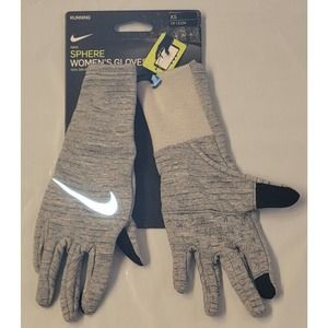Nike Dri-Fit Womens 3M Running Sphere Touch Screen Gloves Gray/Reflect Size XS